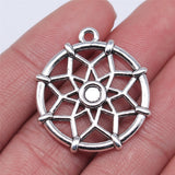 WYSIWYG 5pcs 30x27mm Dreamcatcher Charms DIY Jewelry Findings Antique Silver Color Antique Bronze Color For Jewelry Making