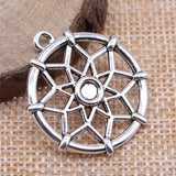 WYSIWYG 5pcs 30x27mm Dreamcatcher Charms DIY Jewelry Findings Antique Silver Color Antique Bronze Color For Jewelry Making