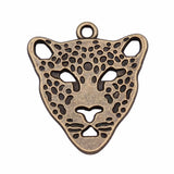 WYSIWYG 5pcs 30x27mm Leopard Charms Antique Bronze Color For DIY Jewelry Making Zinc Alloy Charms Pendant Jewelry Findings