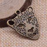WYSIWYG 5pcs 30x27mm Leopard Charms Antique Bronze Color For DIY Jewelry Making Zinc Alloy Charms Pendant Jewelry Findings