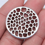WYSIWYG 5pcs 30x30mm Antique Silver Color Hollow Wafer Charms Pendant For Jewelry Making DIY Jewelry Findings