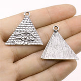WYSIWYG 5pcs 30x32mm Pyramid The Eye Of Horus Charms Pendants For Jewelry Making DIY Jewelry Findings Jewelry Accessories