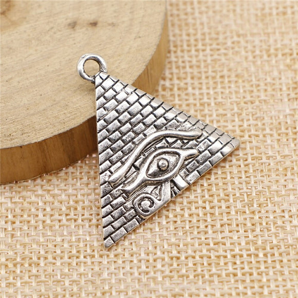 WYSIWYG 5pcs 30x32mm Pyramid The Eye Of Horus Charms Pendants For Jewelry Making DIY Jewelry Findings Jewelry Accessories