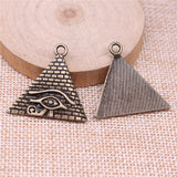 WYSIWYG 5pcs 30x32mm Pyramid The Eye Of Horus Charms Pendants For Jewelry Making DIY Jewelry Findings Jewelry Accessories