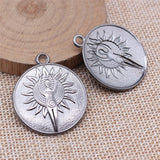 WYSIWYG 5pcs 30x35mm 4 Colors Fertility Goddess Round Charms Pendant For DIY Jewelry Making Handmade Jewelry Craft Findings