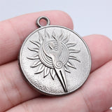 WYSIWYG 5pcs 30x35mm 4 Colors Fertility Goddess Round Charms Pendant For DIY Jewelry Making Handmade Jewelry Craft Findings