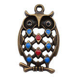 WYSIWYG 5pcs 31x19mm Owl Charms Antique Bronze Color For DIY Jewelry Making Zinc Alloy Charms Pendant Jewelry Findings