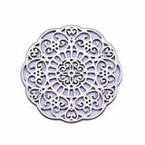WYSIWYG 5pcs 32x32mm Antique Silver Color Hollow Flower Pattern Charms Pendant For Jewelry Making DIY Jewelry Findings