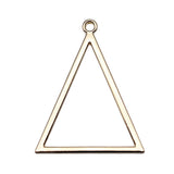 WYSIWYG 5pcs 32x40mm Triangle Charms Electrophoresis KC Gold Color Plated For DIY Jewelry Making Charms Pendant Jewelry Findings
