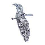 WYSIWYG 5pcs 32x60mm Antique Silver Color Peacock Charms Pendant For DIY Jewelry Making Handmade Jewelry Craft Findings