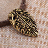 WYSIWYG 5pcs 35x21mm 3 Colors Charms Leaf Pendant Leaf Charms For Jewelry Making