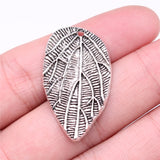 WYSIWYG 5pcs 35x21mm 3 Colors Charms Leaf Pendant Leaf Charms For Jewelry Making
