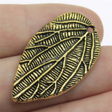 WYSIWYG 5pcs 35x21mm 3 Colors Charms Leaf Pendant Leaf Charms For Jewelry Making