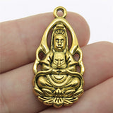 WYSIWYG 5pcs 36x18mm 3 Colors Buddhist Pendant Buddha Pendant Buddhist Charms