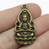 WYSIWYG 5pcs 36x18mm 3 Colors Buddhist Pendant Buddha Pendant Buddhist Charms