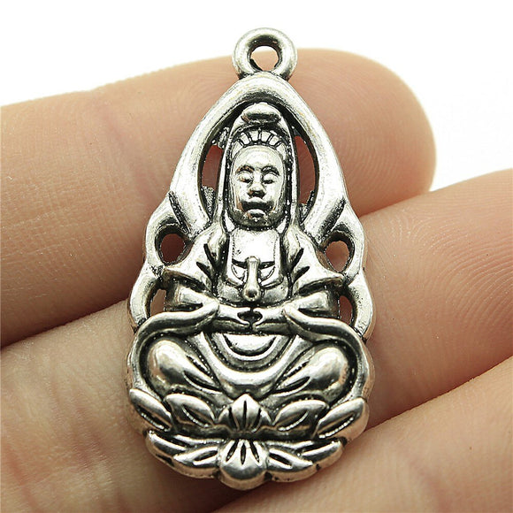 WYSIWYG 5pcs 36x18mm 3 Colors Buddhist Pendant Buddha Pendant Buddhist Charms
