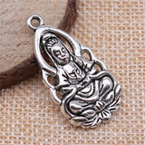 WYSIWYG 5pcs 36x18mm 3 Colors Buddhist Pendant Buddha Pendant Buddhist Charms