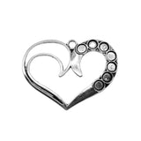 WYSIWYG 5pcs 36x45mm 7 Chakra Hollow Heart Pendant Charms Antique Silver Color For Jewelry Making Zinc Alloy Jewelry Findings