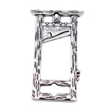 WYSIWYG 5pcs 37x22mm Antique Silver Color Guillotine Charms For Jewelry Making