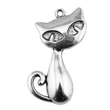 WYSIWYG 5pcs 39x32mm Big Cat Charms Pendants For Jewelry Making Antique Silver Plated Antique Bronze Color Jewelry Findings