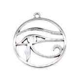 WYSIWYG 5pcs 39x35mm Eye Of Horus Charms Antique Silver Color For DIY Jewelry Making Zinc Alloy Charms Pendant Jewelry Findings