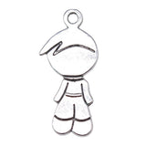 WYSIWYG 5pcs 40x18mm Boy Charms Antique Silver Color Charms For Jewelry Making Jewelry Findings