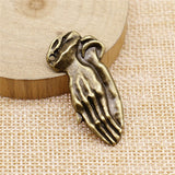 WYSIWYG 5pcs 40x19mm Applaud Hand Charms For Jewelry Making Antique Bronze Color Charms Pendants Jewelry Accessories