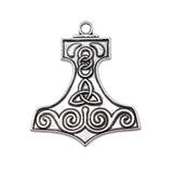 WYSIWYG 5pcs 40x34mm Boat Shape Triquetra Symbol Charms Antique Silver Color Pendant Charms Jewelry Findings For Jewelry Making