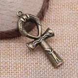 WYSIWYG 5pcs 43x19mm Ankh Cross Charms Pendant Egyptian Cross Charms EF3659