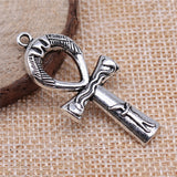 WYSIWYG 5pcs 43x19mm Ankh Cross Charms Pendant Egyptian Cross Charms EF3659