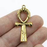 WYSIWYG 5pcs 43x19mm Ankh Cross Charms Pendant Egyptian Cross Charms EF3659