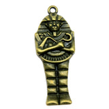 WYSIWYG 5pcs 45x18mm Egyptian Pharaoh Charms For Jewelry Making DIY Jewelry Findings Antique Silver Color Antique Bronze Color