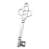 WYSIWYG 5pcs 46x15mm Antique Silver Color Antique Bronze Key Charms Findings Key Charms For Jewelry Making Key Charms