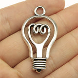 WYSIWYG 5pcs 46x24mm Light Bulb Charms DIY Jewelry Findings Antique Silver Color Antique Bronze Color For Jewelry Making