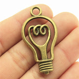 WYSIWYG 5pcs 46x24mm Light Bulb Charms DIY Jewelry Findings Antique Silver Color Antique Bronze Color For Jewelry Making