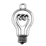 WYSIWYG 5pcs 46x24mm Light Bulb Charms DIY Jewelry Findings Antique Silver Color Antique Bronze Color For Jewelry Making