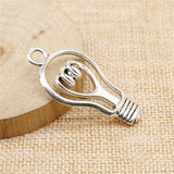 WYSIWYG 5pcs 46x24mm Light Bulb Charms DIY Jewelry Findings Antique Silver Color Antique Bronze Color For Jewelry Making