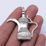 WYSIWYG 5pcs 46x41mm Flagon Pendant Charms Antique Silver Color For Jewelry Making Zinc Alloy Jewelry Findings