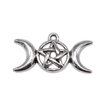5pcs 5 Colors 30x16mm Crescent Moon Goddess Star Charms Pendant EF3699