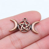 5pcs 5 Colors 30x16mm Crescent Moon Goddess Star Charms Pendant EF3699