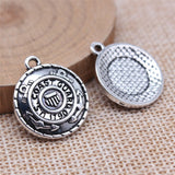 WYSIWYG 5pcs 5 Styles 20x23mm Antique Silver Color U.S. Army Police Identification Signage Pendant For DIY Jewelry Making