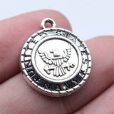WYSIWYG 5pcs 5 Styles 20x23mm Antique Silver Color U.S. Army Police Identification Signage Pendant For DIY Jewelry Making