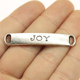 5pcs 50x9mm Joy Connector Pendants For Jewelry Making Antique Silver Color Joy Connector Pendants Charm ef4485
