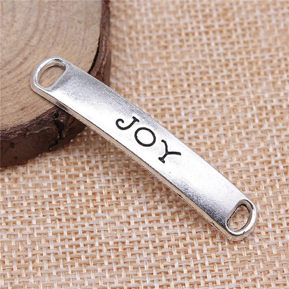 5pcs 50x9mm Joy Connector Pendants For Jewelry Making Antique Silver Color Joy Connector Pendants Charm ef4485