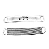 5pcs 50x9mm Joy Connector Pendants For Jewelry Making Antique Silver Color Joy Connector Pendants Charm ef4485