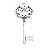WYSIWYG 5pcs 69mm Key Charms For Jewelry Making DIY Jewelry Findings Antique Silver Color Antique Bronze Color