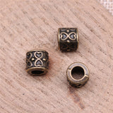 WYSIWYG 5pcs 8x8x8mm Heart European Big Hole Bead Charm Heart Beads Fit DIY Bracelets Heart Alloy Space Loose Beads