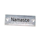 WYSIWYG 5pcs Charms 28x10mm Namaste Pendants For DIY Jewelry Making Jewelry Findings Alloy Charms Pendant
