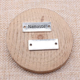 WYSIWYG 5pcs Charms 28x10mm Namaste Pendants For DIY Jewelry Making Jewelry Findings Alloy Charms Pendant