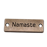 WYSIWYG 5pcs Charms 28x10mm Namaste Pendants For DIY Jewelry Making Jewelry Findings Alloy Charms Pendant